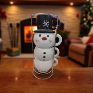 Snow Man Mugs set