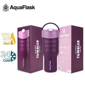 Aqua Flask Thumbler dark purple 30oz